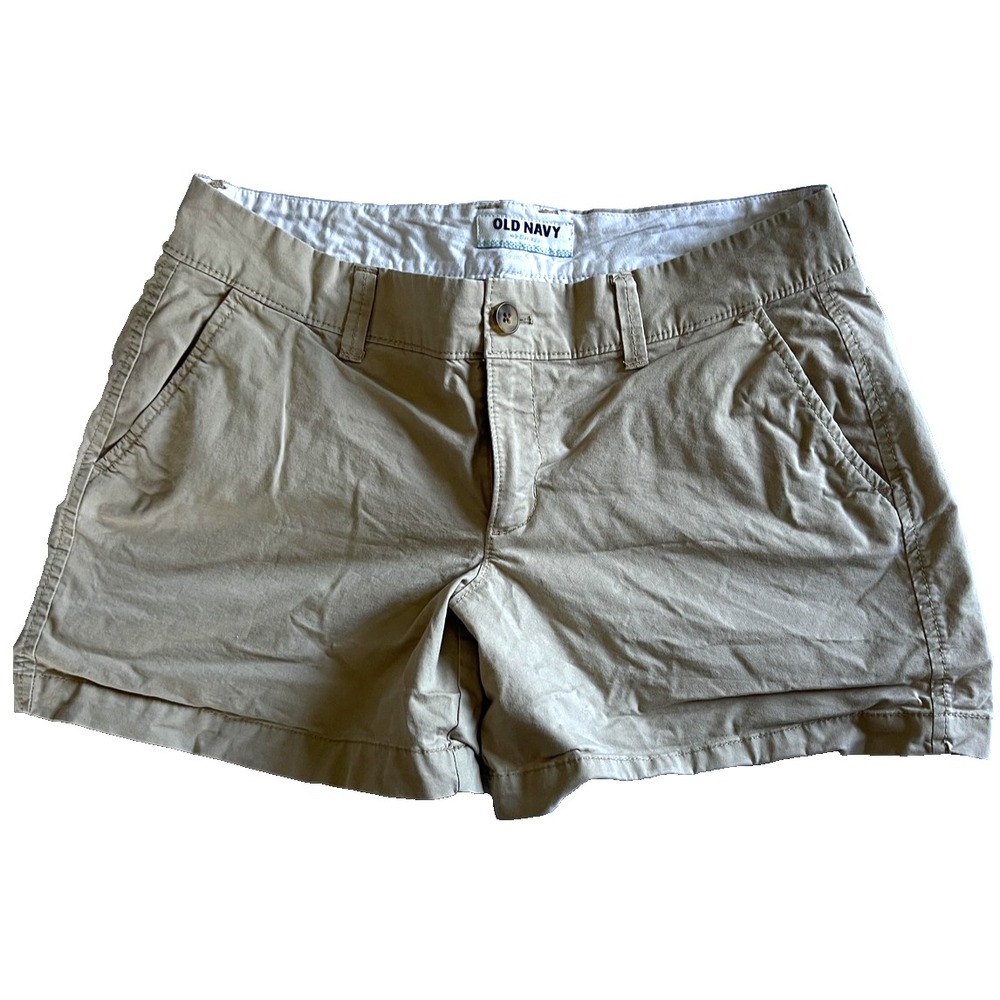 Old Navy Shorts Womens 4 Khaki Rollshorts Cuffed Chino Casual Ed & Short Stretch